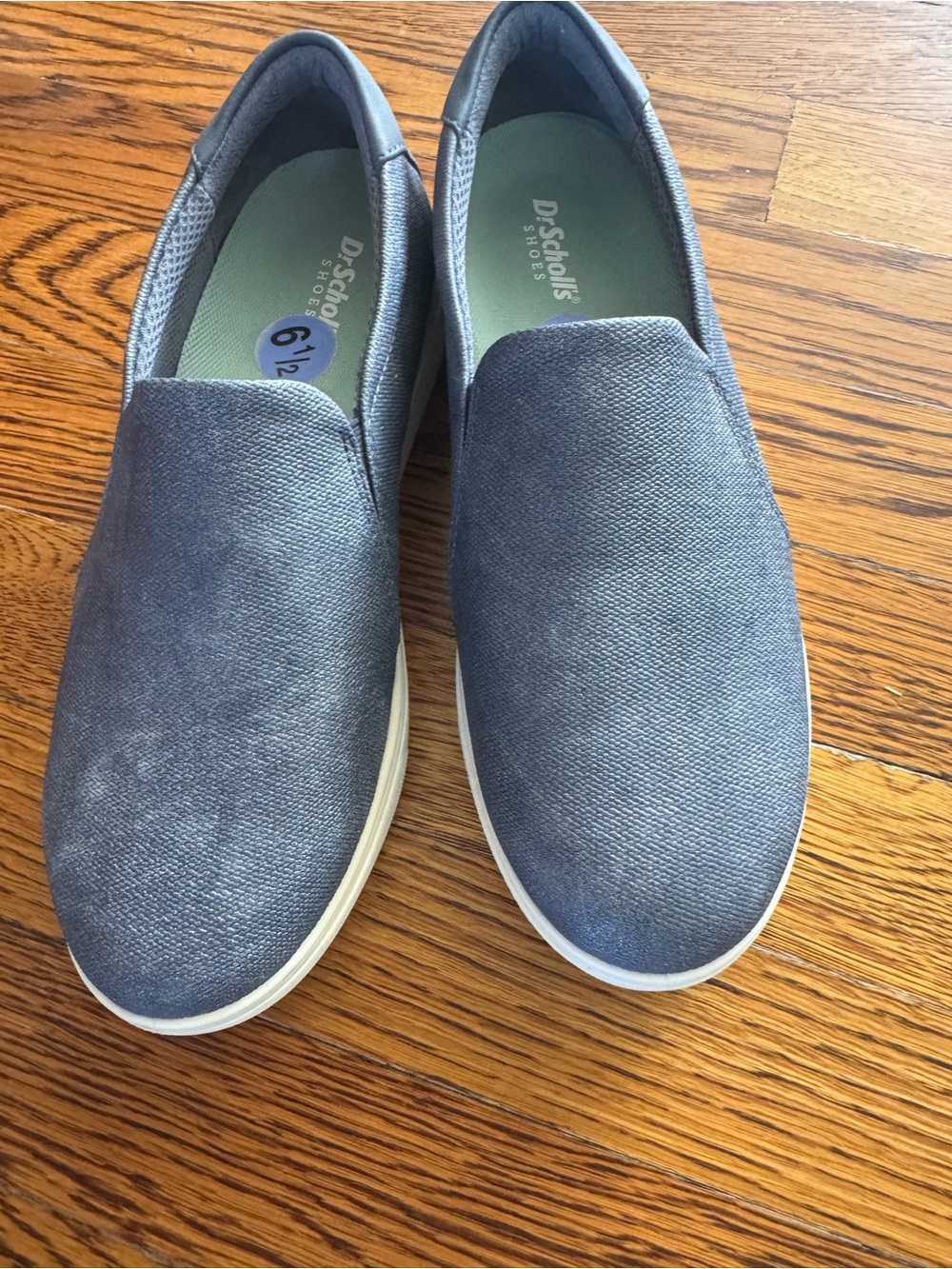 Dr. Scholl's Women's Slip-On Canvas Loafers in Denim grey